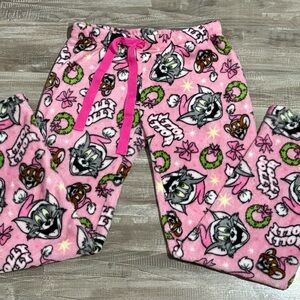 ! NEW ! Cute Women’s Christmas Pink Tom And Jerry Cartoon Character Pajamas